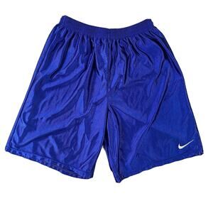 Vintage Mens Nike Satin Shorts SZ Large Blue